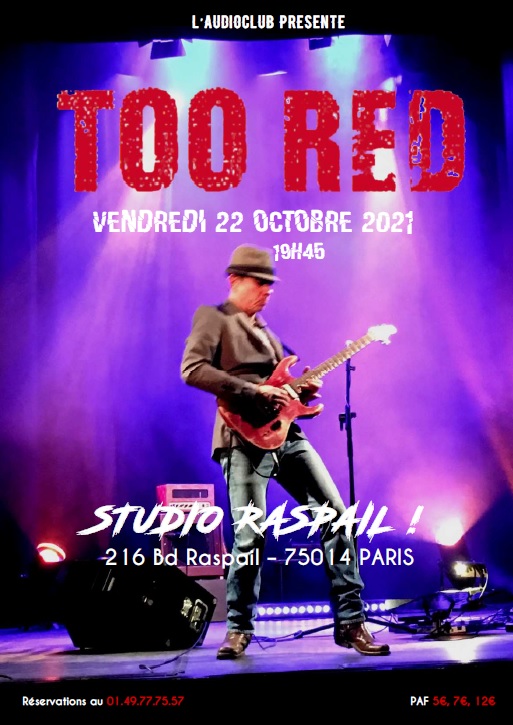 Too Red en concert au Studio Rasil Paris 14e
